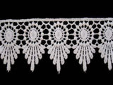 L348 5cm White Guipure Lace - Ribbonmoon