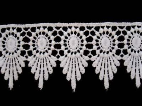 L348 5cm White Guipure Lace - Ribbonmoon