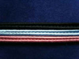 FT1221 10mm Black,Rose Pink and Cornflower Blue Corded Braid - Ribbonmoon