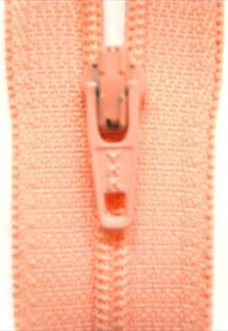 Z1918 YKK 41cm Peach Nylon No.3 Closed End Zip - Ribbonmoon