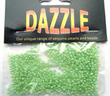 BEAD47 1.5mm Ceylon Green Glass Rocialle Beads, size 10/0 - Ribbonmoon