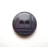 B9516 13mm Dark Smoked Grey Gloss 2 Hole Button - Ribbonmoon