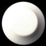 B12944 28mm White Shank Button, Gloss Centre, Textured Rim - Ribbonmoon