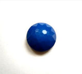 B13770 11mm Dark Royal Blue Domed Honeycomb Shank Button - Ribbonmoon