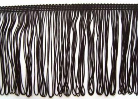 FT106 125mm Black Looped Dress Fringe - Ribbonmoon