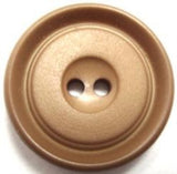 B15687 25mm Golden Beige Matt Centre 2 Hole Button - Ribbonmoon