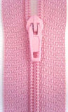 Z3136 18cm Azalea Pink Nylon Pin Lock No.3 Closed End Zip - Ribbonmoon