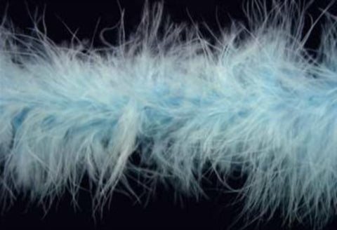 MARAB6 Sky Blue Marabou String (Swansdown) Turkey Feather - Ribbonmoon