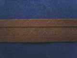 BB005 12mm Dark Flat Brown 100% Cotton Bias Binding - Ribbonmoon