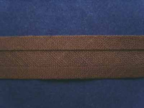 BB005 12mm Dark Flat Brown 100% Cotton Bias Binding - Ribbonmoon