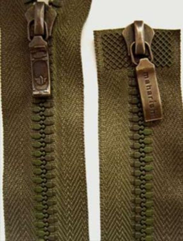 Z3018 103cm Green Double Ended Zip, Chunky Moulded Teeth No.6 - Ribbonmoon