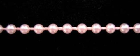 PT117 3mm Azalea Pink Strung Pearl / Bead String Trimming - Ribbonmoon