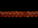 SQC28 6mm Brown Leather Effect Strung Sequins - Ribbonmoon