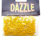 BEAD28  2mm Yellow Glass Rocialle Beads, size 8/0 - Ribbonmoon