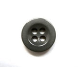 B16444 14mm Mid Grey Gloss Trouser or Brace Type 4 Hole Button - Ribbonmoon