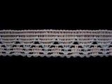 L131 12mm White and Sky Blue Flat Lace - Ribbonmoon
