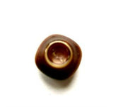 B11267 12mm Brown and Cream Ceramic Shank Button - Ribbonmoon