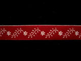 R6548 12mm Russet 100% Cotton Flower Design Ribbon - Ribbonmoon