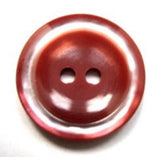 B16352 20mm Tonal Russet 2 Hole Button, Pearlised White On the Rim