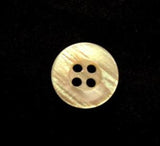 B17464 13mm Ivory and Iridescent Shimmery 4 Hole Button - Ribbonmoon