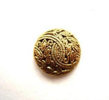B12781 14mm Anti Gold Gilded Poly Textured Shank Button - Ribbonmoon