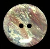 B18016 22mm Gloss Mixed Colour 2 Hole Button with Nacre Effect Iridescence - Ribbonmoon