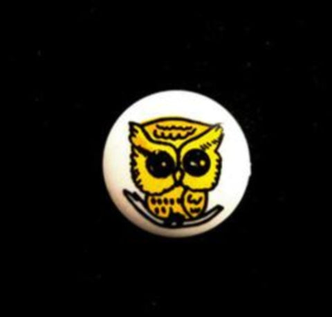 B12019 14mm Owl Design Shank Picture Button - Ribbonmoon
