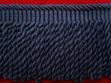 FT588 11cm Deep Dusky Blue Bullion Fringe - Ribbonmoon