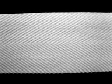 WTAPE04 50mm White Herringbone Twill Tape 100% Cotton Webbing - Ribbonmoon
