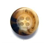 B0258 15mm Browns and Creams Bone Sheen 4 Hole Button - Ribbonmoon