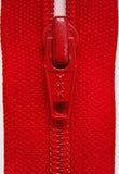 Z2057 YKK 43cm Deep Red Nylon No.5 Open End Zip - Ribbonmoon
