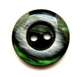 B13407 18mm Tonal Frosted Greens Polyester 2 Hole Button - Ribbonmoon