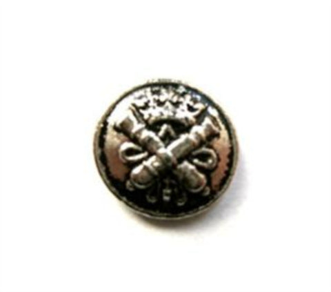 B6064 14mm Antique Silver Metal Alloy Shank Button - Ribbonmoon