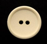 B11962 19mm Ivory Cream Matt Centre 2 Hole Button