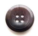 B10821 19mm Black and Mauve Grey 4 Hole Button - Ribbonmoon
