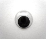 TM38 10mm Flat Back White and Black Wobbly Eye