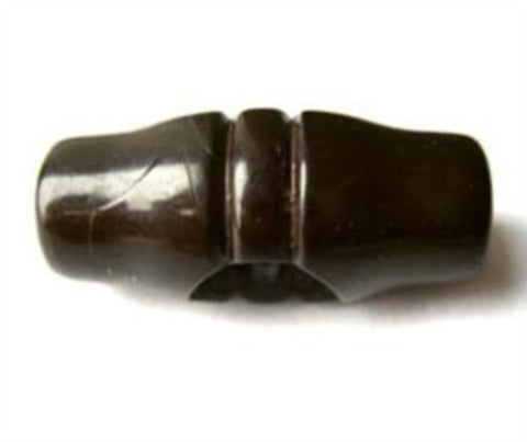 B11258 29mm Mahogany Brown Toggle Button, Hole Built into the Base - Ribbonmoon