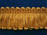 FT235 27mm Burnt Old Gold Dense Looped Dress Fringe - Ribbonmoon