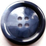 B17813 25mm Mixed Blues High Gloss 4 Hole Button - Ribbonmoon