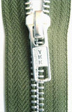 Z4812 76cm Green YKK Metal Teeth No.5 Open End Zip - Ribbonmoon