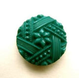 B14373 18mm Jade Green Textured Shank Button - Ribbonmoon