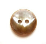 B8132 14mm Mushroom and Honey Gold Shell Effect 2 Hole Button - Ribbonmoon