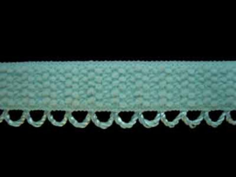 E060 13mm Pale Turquoise Soft Back Elastic. - Ribbonmoon