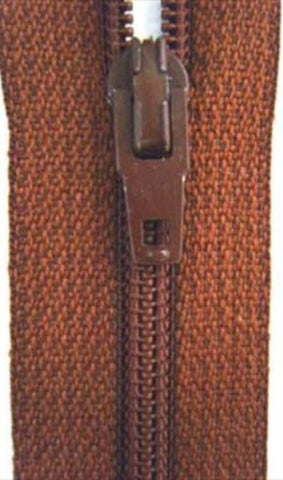 Z3472 Optilon 20cm Chestnut Brown Nylon No.3 Closed End Zip - Ribbonmoon