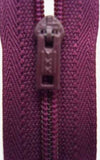 Z3622 YKK 56cm Deep Plum Pin Lock No.3 Closed End Zip - Ribbonmoon