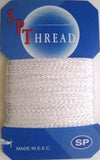 GLITHREAD12 White Iridescent Decorative Glitter Thread, Washable,10 Metre Card - Ribbonmoon