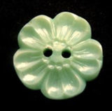 B8732 19mm Mist Green Flower Shape 2 Hole Button - Ribbonmoon