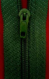 Z0561 46cm Deep Bottle Green Nylon Pin Lock No.3 Closed End Zip - Ribbonmoon