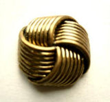 B11044 19mm Antique Brass Gilded Poly Knot Shank Button - Ribbonmoon