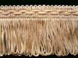 FT443 56mm Antique Cream Looped Fringe on a Decorated Braid - Ribbonmoon